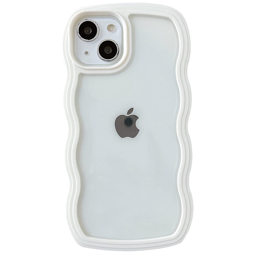 NWT Caseative Cute Curly Wave Frame Shape Shockproof Soft iPhone Case 11 Pro Max